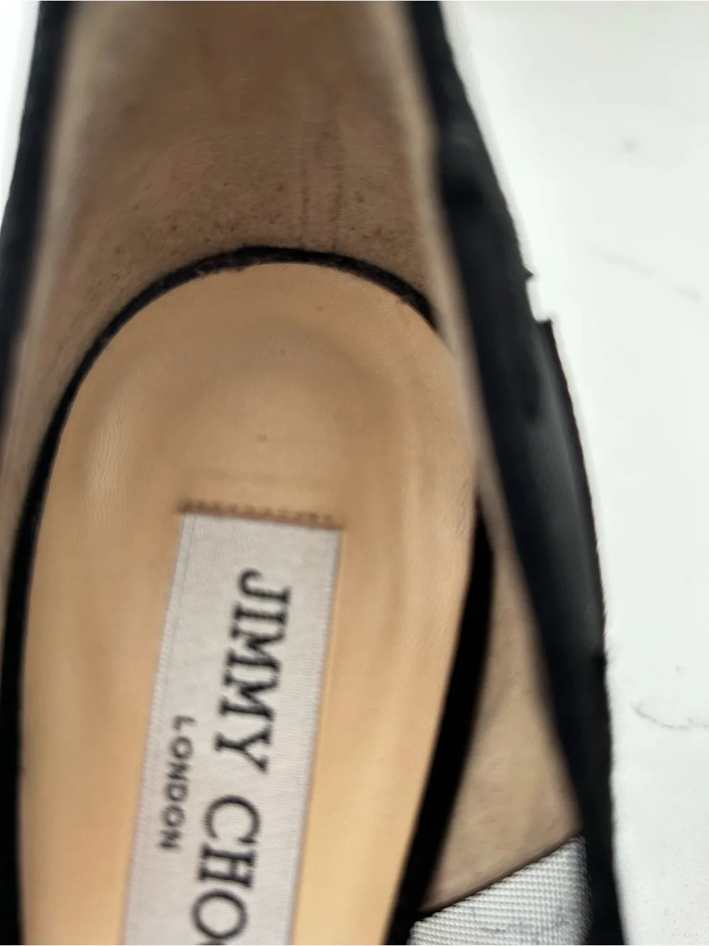 Jimmy Choo mesh suede heel size 7.5 black